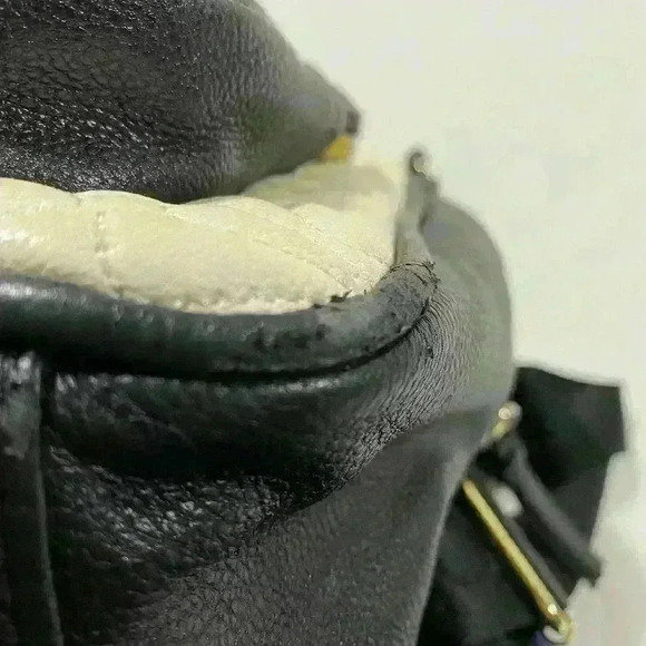 Betsey Johnson White Black Quilted Backpack Small - Picture 11 of 16